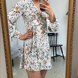 NWOT Free People White Floral Dress Sz Small